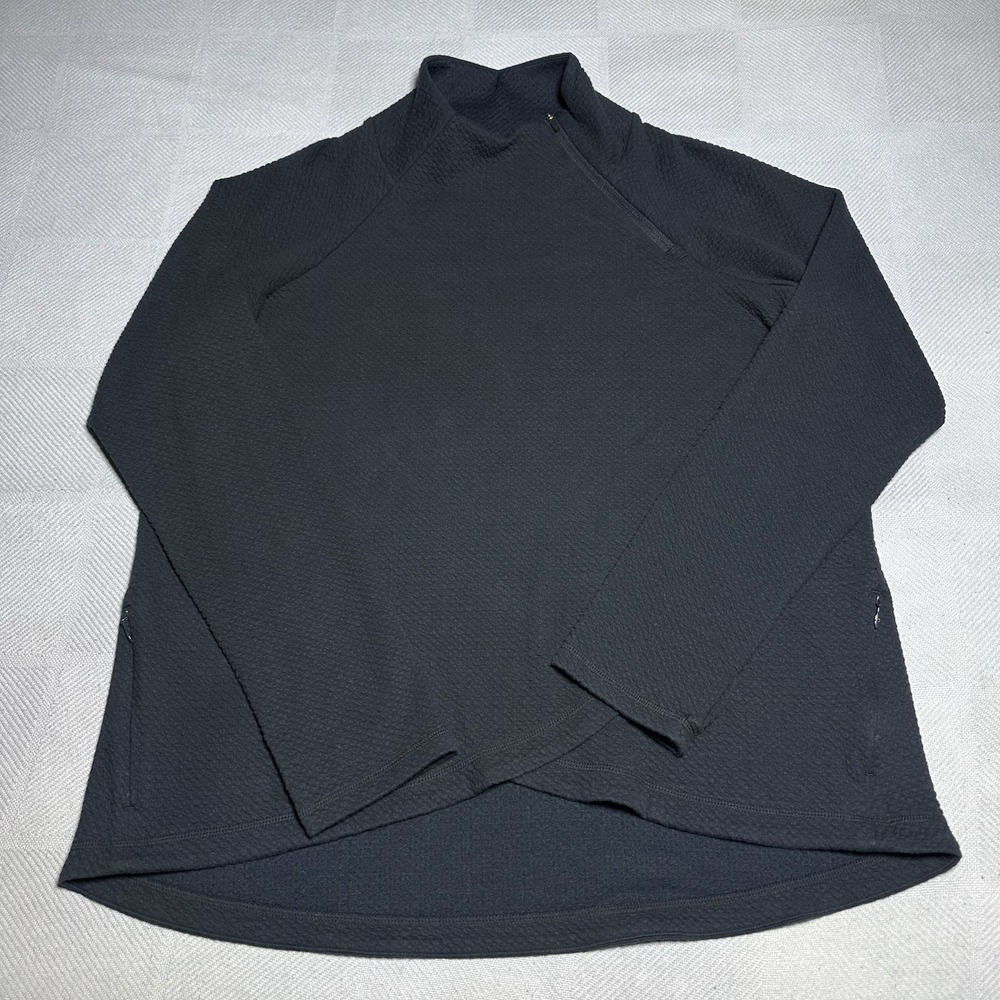 IBKUL Popcorn Stitch Asymmetrical Zip Pullover Womens‎ 2XL Mock Neck Athleisure